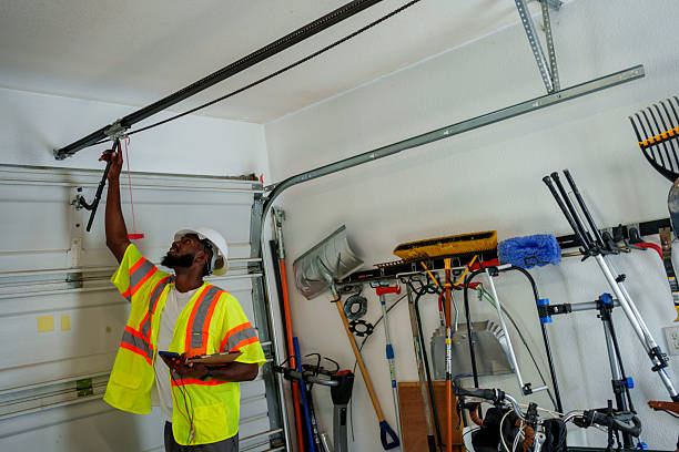 Professional Garage Door Installation technician working in La Presa, CA